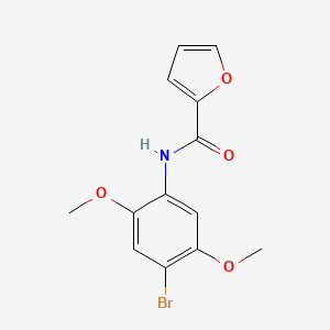 molecular formula C13H12BrNO4 B5536344 N-(4-bromo-2,5-dimethoxyphenyl)furan-2-carboxamide 