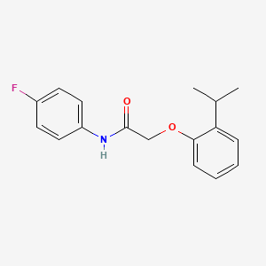 molecular formula C17H18FNO2 B5536350 N-(4-fluorophenyl)-2-[2-(propan-2-yl)phenoxy]acetamide 