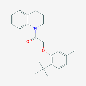 molecular formula C22H27NO2 B5536603 2-(2-tert-butyl-5-methylphenoxy)-1-(3,4-dihydro-2H-quinolin-1-yl)ethanone 