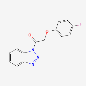 molecular formula C14H10FN3O2 B5536784 1-(Benzotriazol-1-yl)-2-(4-fluorophenoxy)ethanone 
