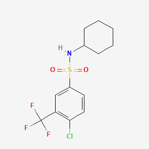 molecular formula C13H15ClF3NO2S B5536948 {[4-Chloro-3-(trifluoromethyl)phenyl]sulfonyl}cyclohexylamine 