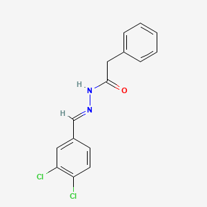 molecular formula C15H12Cl2N2O B5536998 N'-[(E)-(3,4-dichlorophenyl)methylidene]-2-phenylacetohydrazide 