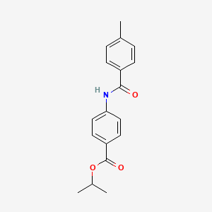 molecular formula C18H19NO3 B5537200 Propan-2-yl 4-[(4-methylbenzoyl)amino]benzoate 