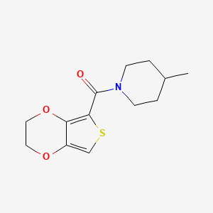 molecular formula C13H17NO3S B5537228 4-METHYL-1-{2H,3H-THIENO[3,4-B][1,4]DIOXINE-5-CARBONYL}PIPERIDINE 