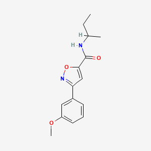 molecular formula C15H18N2O3 B5537231 N~5~-(SEC-BUTYL)-3-(3-METHOXYPHENYL)-5-ISOXAZOLECARBOXAMIDE 