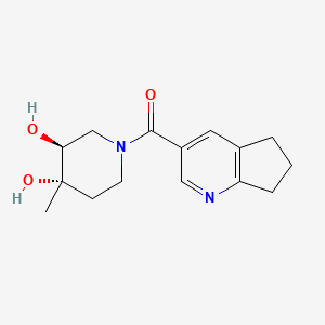 molecular formula C15H20N2O3 B5537257 6,7-dihydro-5H-cyclopenta[b]pyridin-3-yl-[(3S,4S)-3,4-dihydroxy-4-methylpiperidin-1-yl]methanone 