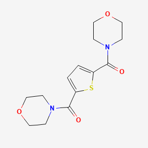 molecular formula C14H18N2O4S B5537423 MORPHOLINO[5-(MORPHOLINOCARBONYL)-2-THIENYL]METHANONE 