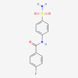 molecular formula C13H11FN2O3S B5537477 4-fluoro-N-(4-sulfamoylphenyl)benzamide 
