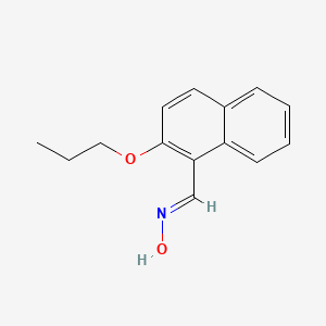 molecular formula C14H15NO2 B5537490 (NE)-N-[(2-propoxynaphthalen-1-yl)methylidene]hydroxylamine 