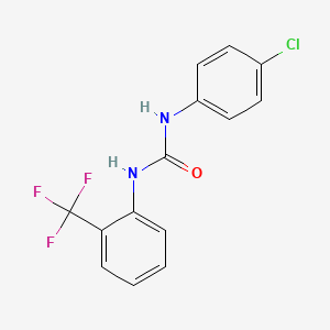 molecular formula C14H10ClF3N2O B5537512 1-(4-Chlorophenyl)-3-[2-(trifluoromethyl)phenyl]urea 