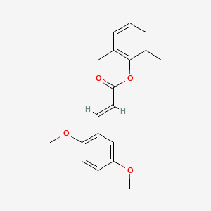 molecular formula C19H20O4 B5537672 2,6-dimethylphenyl (2E)-3-(2,5-dimethoxyphenyl)prop-2-enoate 