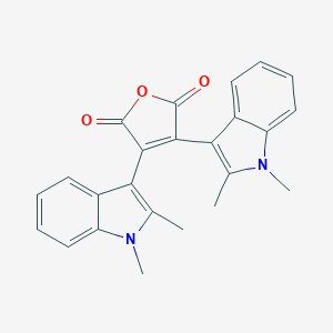 molecular formula C24H20N2O3 B055377 3,4-Bis(1,2-dimethyl-1H-indol-3-yl)furan-2,5-dione CAS No. 122641-56-9