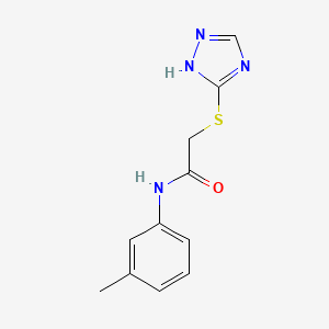 molecular formula C19H15ClN4O4 B5537702 6-[(2-Chloro-4-nitrophenyl)azo]-1,2,3,4-tetrahydrobenzo[h]quinoline-3,7-diol CAS No. 6054-53-1