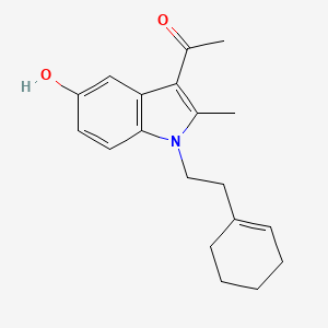molecular formula C19H23NO2 B5537762 1-{1-[2-(CYCLOHEX-1-EN-1-YL)ETHYL]-5-HYDROXY-2-METHYL-1H-INDOL-3-YL}ETHAN-1-ONE 