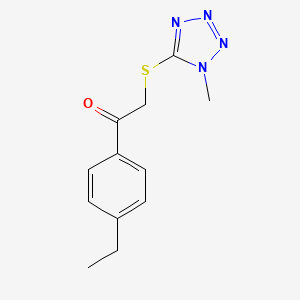molecular formula C12H14N4OS B5537834 1-(4-Ethylphenyl)-2-((1-methyl-1h-tetrazol-5-yl)thio)ethan-1-one 