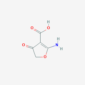 molecular formula C5H5NO4 B055379 2-Amino-4-oxo-4,5-dihydrofuran-3-carboxylic acid CAS No. 123591-10-6