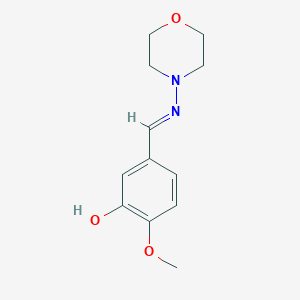 molecular formula C12H16N2O3 B5537925 2-METHOXY-5-[(E)-[(MORPHOLIN-4-YL)IMINO]METHYL]PHENOL 