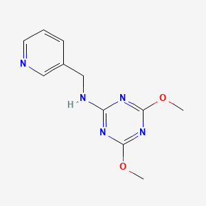 molecular formula C11H13N5O2 B5537926 N-(4,6-DIMETHOXY-1,3,5-TRIAZIN-2-YL)-N-(3-PYRIDYLMETHYL)AMINE 