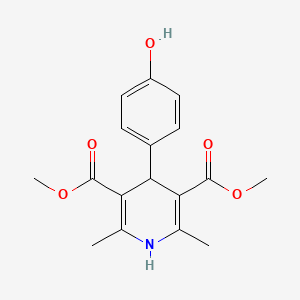 molecular formula C17H19NO5 B5537932 Dimethyl 4-(4-hydroxyphenyl)-2,6-dimethyl-1,4-dihydropyridine-3,5-dicarboxylate CAS No. 156304-06-2