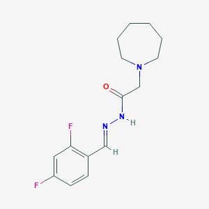 molecular formula C15H19F2N3O B5537941 2-(azepan-1-yl)-N-[(E)-(2,4-difluorophenyl)methylideneamino]acetamide 