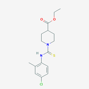 molecular formula C16H21ClN2O2S B5537972 ETHYL 1-[(4-CHLORO-2-METHYLANILINO)CARBOTHIOYL]-4-PIPERIDINECARBOXYLATE 
