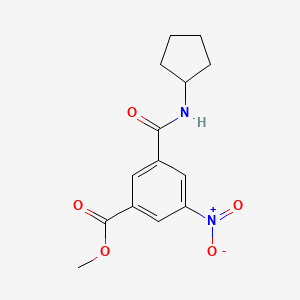 molecular formula C14H16N2O5 B5538156 Methyl 3-(cyclopentylcarbamoyl)-5-nitrobenzoate 