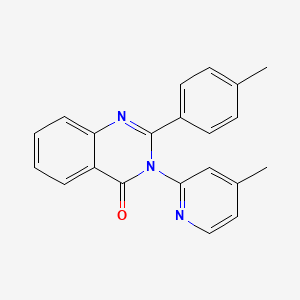 molecular formula C21H17N3O B5538176 2-(4-METHYLPHENYL)-3-(4-METHYL-2-PYRIDYL)-4(3H)-QUINAZOLINONE 