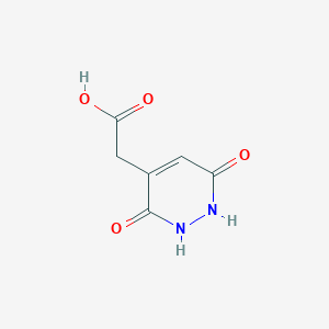 molecular formula C6H6N2O4 B055382 (3,6-Dioxo-1,2,3,6-tetrahydropyridazin-4-yl)acetic acid CAS No. 121073-74-3