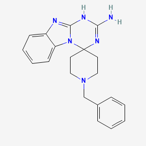molecular formula C20H22N6 B5538209 1-benzyl-10'H-spiro[piperidine-4,4'-[1,3,5]triazino[1,2-a]benzimidazol]-2'-amine 