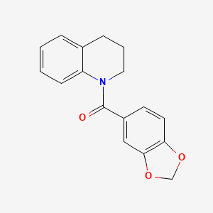 molecular formula C17H15NO3 B5538225 Benzo[1,3]dioxol-5-yl-(3,4-dihydro-2H-quinolin-1-yl)-methanone 