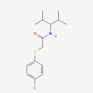 molecular formula C15H22ClNOS B5538248 2-[(4-chlorophenyl)sulfanyl]-N-(2,4-dimethylpentan-3-yl)acetamide 