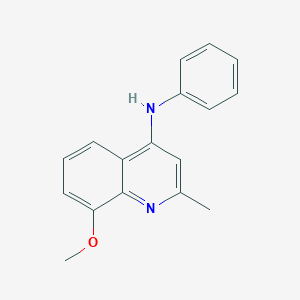 molecular formula C17H16N2O B5538290 8-methoxy-2-methyl-N-phenylquinolin-4-amine 