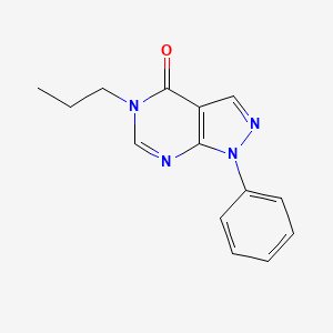 molecular formula C14H14N4O B5538292 1-phenyl-5-propylpyrazolo[3,4-d]pyrimidin-4-one 