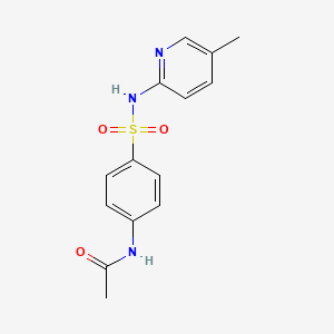 molecular formula C14H15N3O3S B5538340 N-{4-[(5-methylpyridin-2-yl)sulfamoyl]phenyl}acetamide 