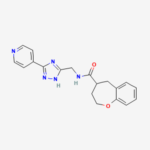 N-[(3-pyridin-4-yl-1H-1,2,4-triazol-5-yl)methyl]-2,3,4,5-tetrahydro-1-benzoxepine-4-carboxamide
