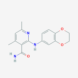 2-(2,3-dihydro-1,4-benzodioxin-6-ylamino)-4,6-dimethylnicotinamide