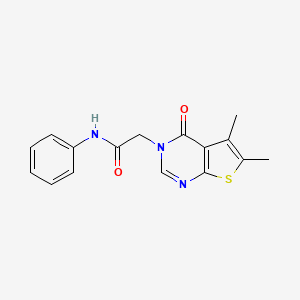 2-(5,6-dimethyl-4-oxothieno[2,3-d]pyrimidin-3(4H)-yl)-N-phenylacetamide