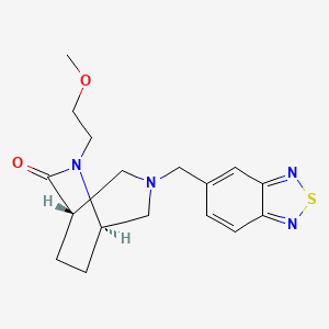 molecular formula C17H22N4O2S B5538559 (1S,5R)-3-(2,1,3-benzothiadiazol-5-ylmethyl)-6-(2-methoxyethyl)-3,6-diazabicyclo[3.2.2]nonan-7-one 