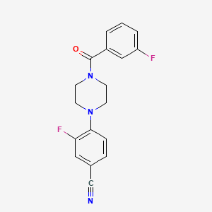 molecular formula C18H15F2N3O B5538564 3-fluoro-4-[4-(3-fluorobenzoyl)piperazin-1-yl]benzonitrile 