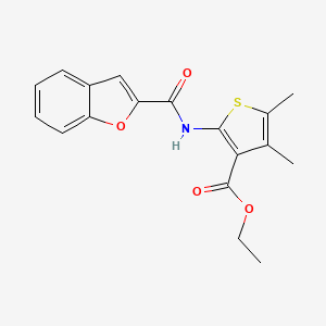 molecular formula C18H17NO4S B5538576 Ethyl 2-[(1-benzofuran-2-ylcarbonyl)amino]-4,5-dimethylthiophene-3-carboxylate 