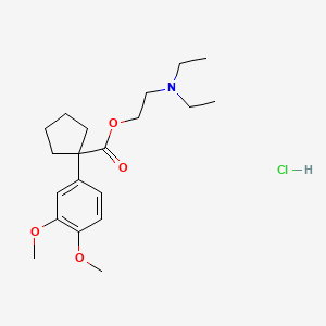molecular formula C20H32ClNO4 B5538618 2-(Diethylamino)ethyl 1-(3,4-dimethoxyphenyl)cyclopentane-1-carboxylate;hydrochloride 