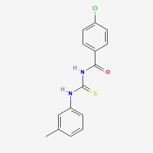 molecular formula C15H13ClN2OS B5538665 4-chloro-N-[(3-methylphenyl)carbamothioyl]benzamide 