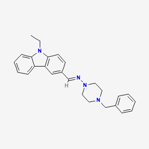 molecular formula C26H28N4 B5538731 4-benzyl-N-[(E)-(9-ethyl-9H-carbazol-3-yl)methylidene]-1-piperazinamine 