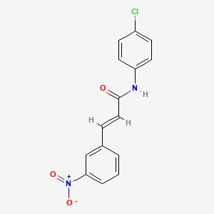 molecular formula C15H11ClN2O3 B5538765 (E)-N-(4-chlorophenyl)-3-(3-nitrophenyl)prop-2-enamide 