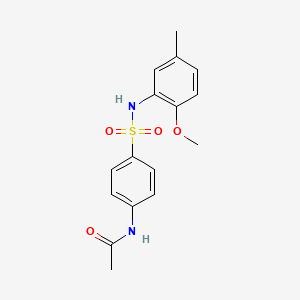 molecular formula C16H18N2O4S B5538801 N-{4-[(2-methoxy-5-methylphenyl)sulfamoyl]phenyl}acetamide 