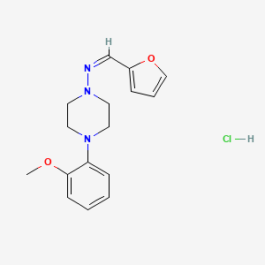 molecular formula C16H20ClN3O2 B5538869 (Z)-1-(furan-2-yl)-N-[4-(2-methoxyphenyl)piperazin-1-yl]methanimine;hydrochloride 