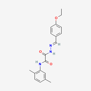 molecular formula C19H21N3O3 B5538979 N-(2,5-dimethylphenyl)-2-[(2E)-2-(4-ethoxybenzylidene)hydrazinyl]-2-oxoacetamide 