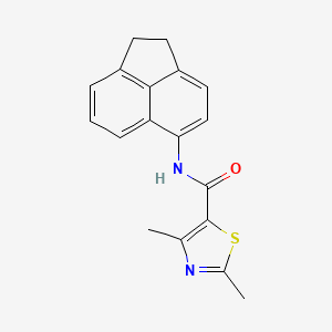 molecular formula C18H16N2OS B5539014 N-(1,2-dihydroacenaphthylen-5-yl)-2,4-dimethyl-1,3-thiazole-5-carboxamide 