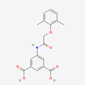 molecular formula C18H17NO6 B5539172 5-[2-(2,6-DIMETHYLPHENOXY)ACETAMIDO]BENZENE-1,3-DICARBOXYLIC ACID 