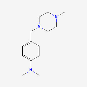 molecular formula C14H23N3 B5539200 N,N-dimethyl-4-[(4-methylpiperazin-1-yl)methyl]aniline 